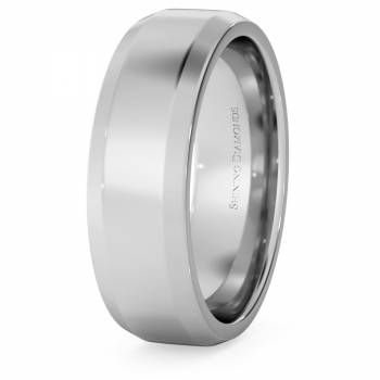 HWNB617 Bevelled Edge Wedding Ring - 6mm width, 1.8mm depth