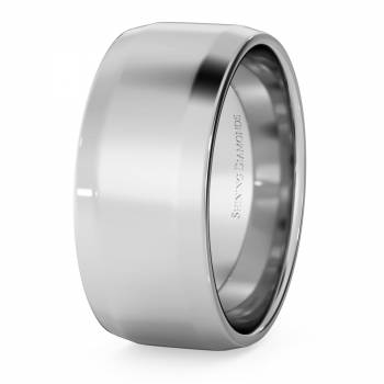 HWNB813 Bevelled Edge Wedding Ring - 8mm width, 1.4mm depth