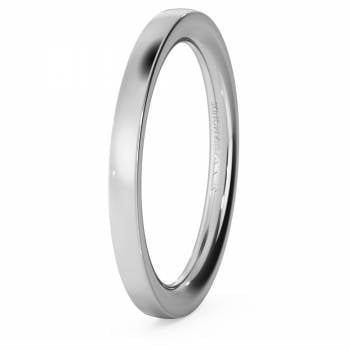 HWNC221 Flat Court Wedding Ring - Heavy weight, 2mm width