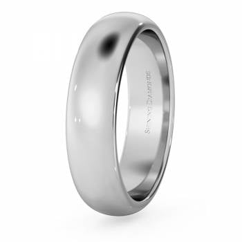 HWND517 D Shape Wedding Ring - 5mm width, Medium depth
