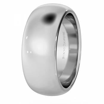 HWND821 D Shape Wedding Ring - Heavy weight, 8mm width