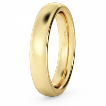 HWNE421 Traditional Court Wedding Ring - Heavy weight, 4mm width