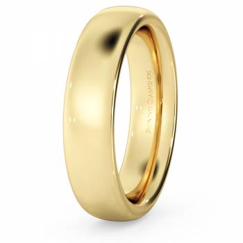 HWNE521 Traditional Court Wedding Ring - Heavy weight, 5mm width