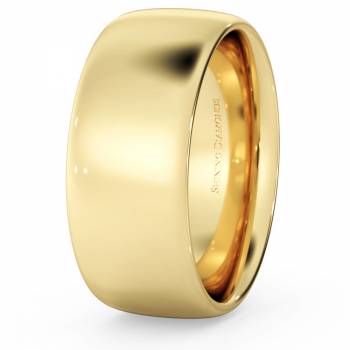 HWNE817 Traditional Court Wedding Ring - 8mm width, Medium depth