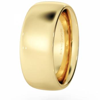 HWNE821 Traditional Court Wedding Ring - Heavy weight, 8mm width