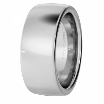 HWNJ821 Slight Court with Flat Edge Wedding Ring - 8mm width, 2.3mm depth