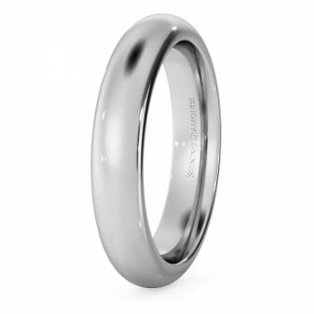 HWNP421 D Court Wedding Ring - 4mm width, 2.3mm depth