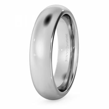 HWNP521 D Court Wedding Ring - 5mm width, 2.3mm depth
