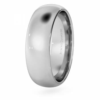 HWNP617 D Court Wedding Ring - 6mm width, 1.8mm depth