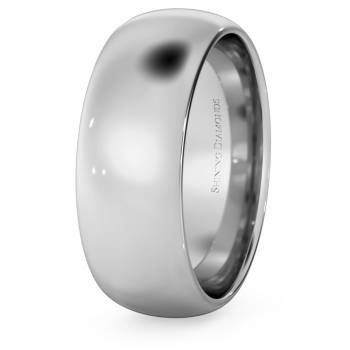 HWNP717 D Court Wedding Ring - 7mm width, 1.8mm depth