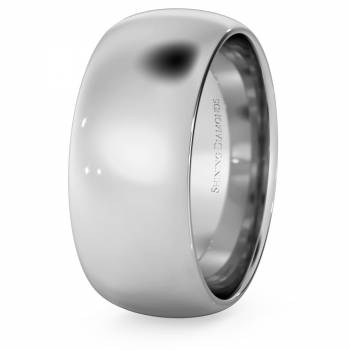HWNP817 D Court Wedding Ring - 8mm width, 1.8mm depth