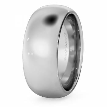 HWNP821 D Court Wedding Ring - 8mm width, 2.3mm depth