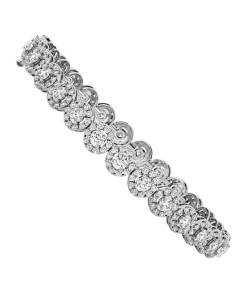 BILLIE Designer Round cut Halo Tennis Diamond Bracelet