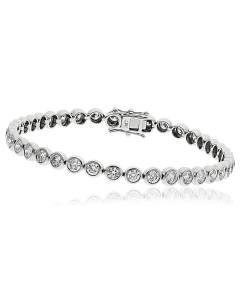 HBRDR044 Bezel Round Cut Diamond Line Bracelet