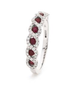 HRRGRY1000 Ruby & Diamond Designer Eternity Ring
