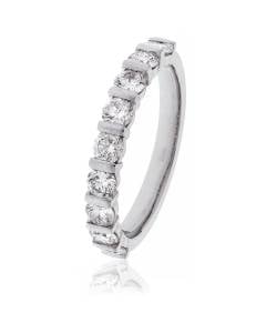 HRRHE2396 Round Cut Half Eternity Ring