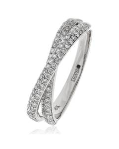 HRRHE962 Wave Round cut 60% Eternity Ring
