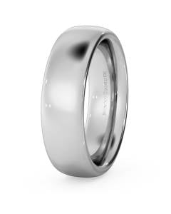HWNE621 Traditional Court Wedding Ring - Heavy weight, 6mm width