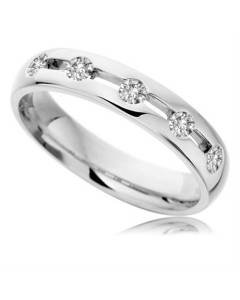 0.30ct VS/F-G Round Natural Diamond Wedding Ring