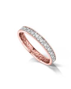 0.60ct VS/F-G Round Natural Diamond Wedding Ring