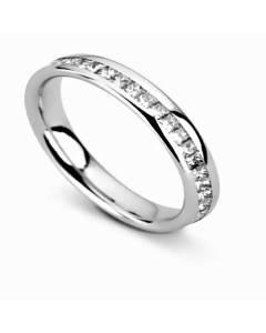 0.70ct VS/F-G Natural Diamond Wedding Ring