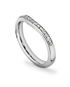 0.10ct VS1/F Round Natural Diamond Shaped Wedding Band