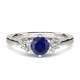 2.00ct SI/FG Elegant Blue Sapphire & Diamond Trilogy Ring