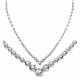 1.75ct VVS/EF Elegant V Shaped Round Diamond Necklace