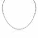 2.00ct VVS/E-F Round Diamond Single Row Alernating Necklace