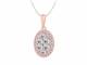 0.52CT VS/EF Round Diamond Cluster Pendant