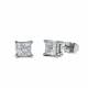0.25CT VS/EF Princess Diamond Stud Earrings