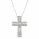 1.25ct VS/F-G Classic Round/Baguette Diamond Cross Pendant