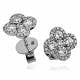 1.20ct VS/EF Clover Round Diamond Cluster Earrings