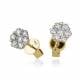 0.75CT VS/FG Round Diamond Cluster Earrings