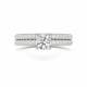 0.95ct SI1/G Round Diamond Shoulder Set Ring With Matching Band