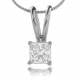 0.40ct I1/H Traditional Princess Diamond Solitaire Pendant