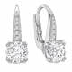 1.00ct I1/FG Sophisticated Round Diamond Drop Earrings