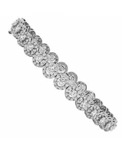 BILLIE Designer Round cut Halo Tennis Diamond Bracelet