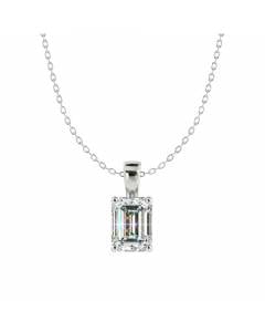 HPE250 Emerald Solitaire Diamond Pendant