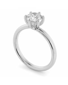 HRR578 Crossover Style Round cut Solitaire Diamond Ring