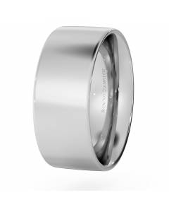 HWNC817 Flat Court Wedding Ring - 8mm width, Medium depth