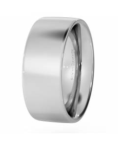 HWNC821 Flat Court Wedding Ring - Heavy weight, 8mm width