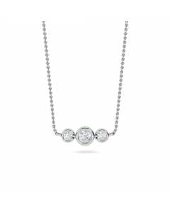 Three Stone Diamond Necklace