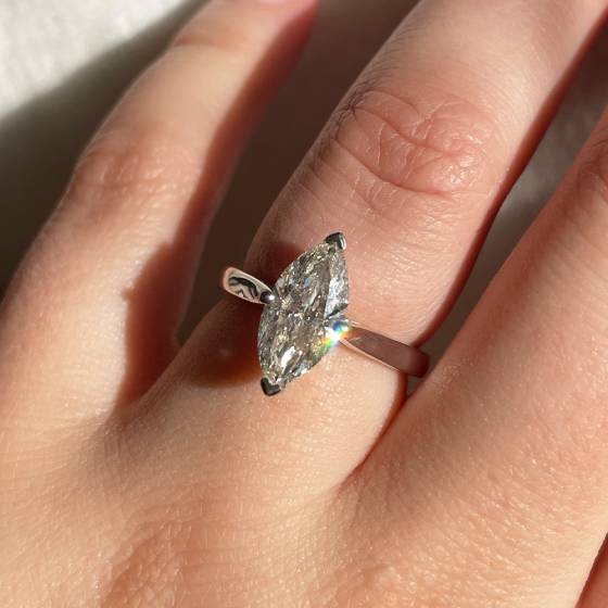Classic Marquise Diamond Engagement Ring