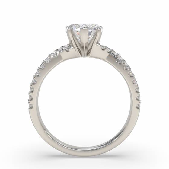 Unique Heart and Round Diamond Ring