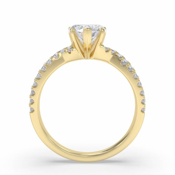 Unique Heart and Round Diamond Ring