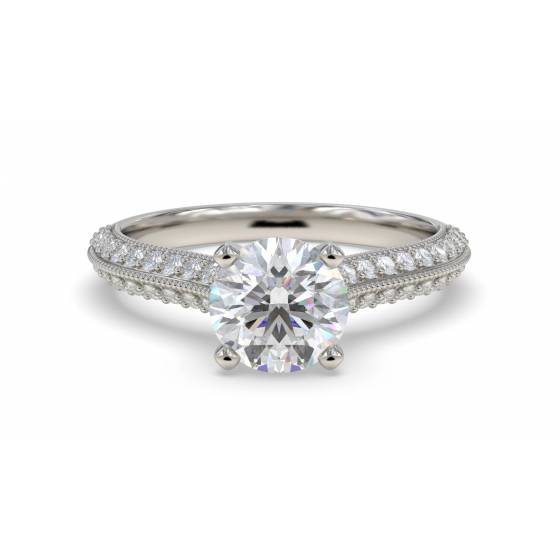 Classic Round Diamond Vintage Ring