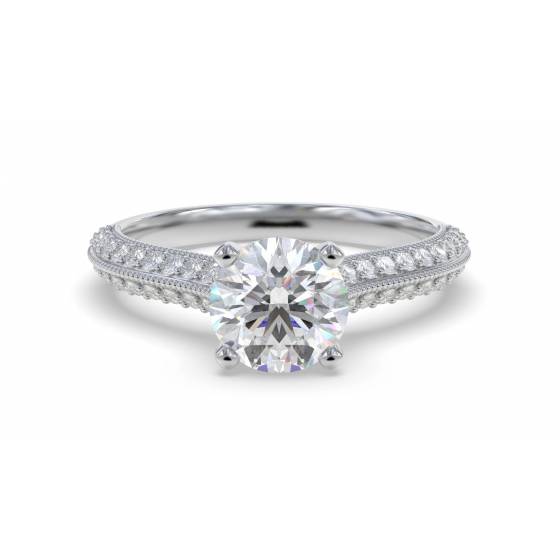 Classic Round Diamond Vintage Ring