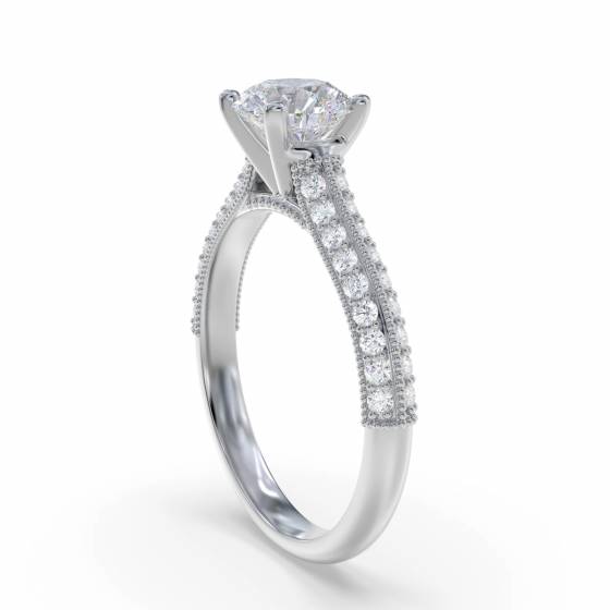 Classic Round Diamond Vintage Ring