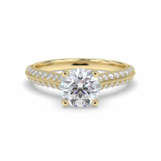 Classic Round Diamond Vintage Ring